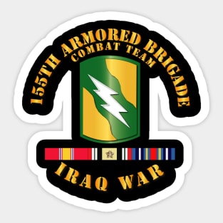 155th Armored BCT - Iraq War w SVC Ribbons Sticker